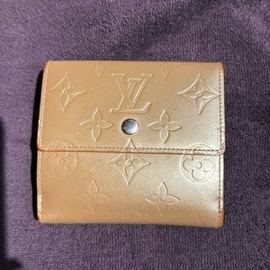 Louis Vuitton Monogram Embossed Small Wallet in Tan
